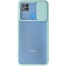 Aydogan's Redmi 9c Kılıf Palm Buzlu Kamera Sürgülü Silikon - Turkuaz