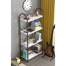 Karahanbey Metal Kitaplık Beyaz 150 cm