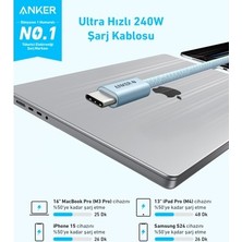 Karahanbey 1m Uzunluğunda Örgülü Kablo, 240W Güç ile Etkili Kullanım
