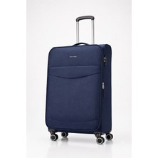 Pierre Cardin Ultra Light Hafif Lüx Kumaş Büyük Boy Valiz Lacivert 04PC6005
