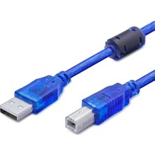 Evimdeyokyok USB Printer Kablosu 5 M - Şeffaf Mavi HDX7544