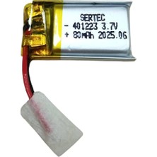 Evimdeyokyok 401223 3.7V 80 Mah Li-Polymer Pil (DEVRELI/1.5A)