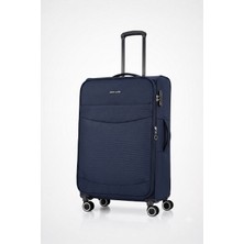 Pierre Cardin Ultra Light Hafif Lüx Kumaş Orta Boy Valiz Lacivert 04PC6005