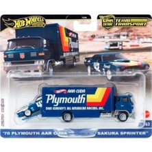 Mattel Hotwheels Premium Team Transport 70 Plymouth Cuda Sakura Sprinter  HRV38