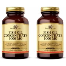 Fish Oil Concentrate 1000 Mg, Balık Yağı Konsantresi, 60 Yumuşak Jelatin Kapsül, 2 Kutu