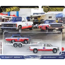 Mattel Hotwheels  Premium Transport HRV42 Car Culture '63 Chevy & '88 Chevy Silverado 3500