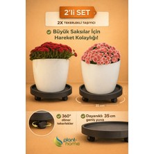 Plant Home Power Mix 35 cm Tekerlekli Saksı Altlığı – Ağır Yük Taşıyıcı, Saksı - Damacana - Hava Temizleyici - Tüp