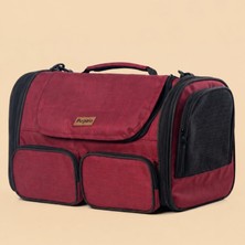Flycomfort Kedi Köpek Taşıma Çantası, Naylon, 40X30X35 Cm, Kabin Boy, Uçak Uyumlu, Yırtılmaz