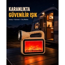 Midas Toptan Home Solar Alev Işığı Cob Teknolojili Taşınabilir El Feneri ve Kamp Lambası