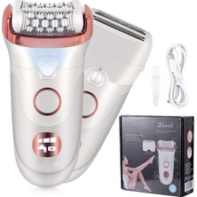 Tekoo 2 In 1 Kadın Elektrikli Tıraş Makinesi Bacak Koltukaltı Bikini Epilasyon LED Aydınlatma USB Hızlı Şarj Kuru ve Islak Kullanım