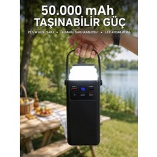 Midas Toptan Home LED Aydınlatmalı Powerbank 50.000 Mah 22,5 W Hızlı Şarj 4 Dahili Kablolu Dijital Pil Göstergeli Batarya