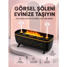 Midas Toptan Home Dekoratif Siyah Hava Nemlendirici Jöle Damla ve Alev Efektli LED Işıklı Aroma Difüzörü