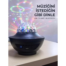Midas Toptan Home Bluetooth Müzikli Disko Işığı Rgb Parti Projektörü Dahili Hoparlör USB Micro Sd Destekli