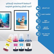 Aesco Epson 101 Mürekkep Şişesi ile Uyumlu Çoklu Paket, 4'lü