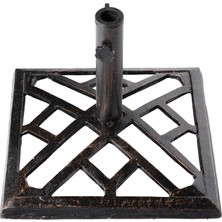 Aesco Gardenised QI003816 Kare-Bronz Döküm Demir Şemsiye Taban Standı 8,6 kg