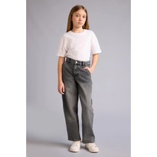 DeFacto Baggy Fit Geniş Paça Jean Pantolon Kız Çocuk G4650A826SM