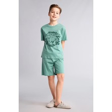 DeFacto %100 Pamuk Regular Fit Baskılı 2'li Pijama Takımı Erkek Çocuk G8829A826HS
