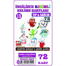 Emin Yayınları Tıp ve Sağlık İngilizce Resimli Kelime Kartları 15 Üniversite Hazırlık İçin 72 Kart