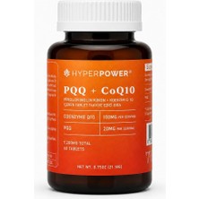 Pqq + COQ10 120MG | 20MG Pqq + 100MG Koenzim Q10 | 60 Tablet, 7200 Mg Toplam | Made In Usa