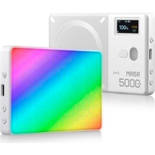 1001 MA5R, Manyetik Şarjlı Rgb Video Işığı, LED Video Işığı, 1800 K Ila 10.000 K, Akıllı Te