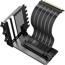 1001 Pcıe 5.0 Riser Kablo ve Dikey Gpu Braketi, RTX50 Uyumlu, 200MM, 32 Gt/s, 90° Dikey Montaj Kiti, Siy