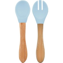 1001 Basıcs Mama Kaşığı + Çatal - Mineral Blue