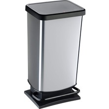 1001 Paso Çöp Kutusu 40 L, Plastik, Siyah, 40 Liter