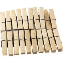 1001 Doğal Ahşap Çamaşır Mandalları, 20 Adet, 6 cm Uzunluk, 1.2 cm Genişlik, Çamaşır ve El Iş