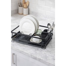 1001 Bianka Paslanmaz Alüminyum Bulaşıklık 42 * 30 * 13 cm Siyah