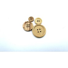 1001 Tahta Dikme, 4 Delik Simit Model, Doğal Ahşap, Zeytin AĞACI,100 Adet 20MM-32L