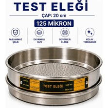 Labolist Test Eleği - Çap: 20 cm 125 Mikron Paslanmaz Çelik