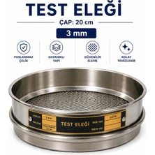 Labolist Test Eleği - Çap: 20 cm 3 mm Paslanmaz Çelik