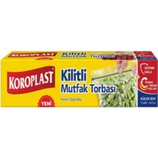 Koroplast Küçük Boy Kilitli Mutfak Torbası 12'li Set, Sızdırmaz ve Hava Geçirmez Gıda Saklama Poşeti