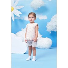 1001 Çiçek Desenli Kız Bebek 2'li Set