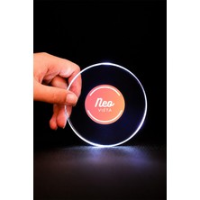 1001 3 Adet Rgb Işıklı Bardak Altlığı Renkli LED Işıklı Su Geçirmez Içecek Sunum Altlığı