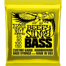 1001 Beefy Slinky Elektronik Bas Gitar Telleri, Kalınlık 65-130
