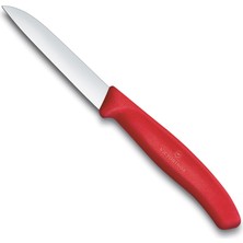 1001 Swiss Classic 8 cm Düz Soyma Bıçağı, Kırmızı