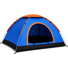 1001 4 Kişilik Tam Otomatik Kamp Çadırı 220 x 250 x 165 cm | Hızlı Kurulumlu Outdoor Çadır | Geni