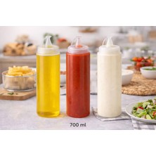 1001 Sos Şişesi, Şeffaf, Ketçap Mayonez Hardal, 700 Ml, 1 Adet