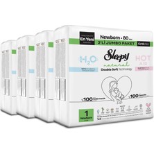 1001 Natural Double Soft Avantajlı Mega Paket Bebek Bezi 1 Numara Newborn 320 Adet