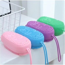 1001 Süngerli Silikon Banyo Kesesi, Silikon Peeling Lifi, Köpürtücü Silikon Banyo Kese