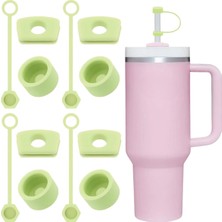 1001 4 Set (12 Parça) Silikon Sızdırmaz Kapak Seti – Stanley Quencher 30/40 Oz ile Uyumlu – Dökü