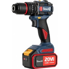1001 Stechend SX22-2X4.0 Akülü Kömürsüz Darbeli Matkap 20V 4.0AH 60NM