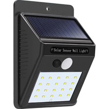 1001 Güneş Enerjili Hareket Sensörlü Duvar Lambası 20 LED