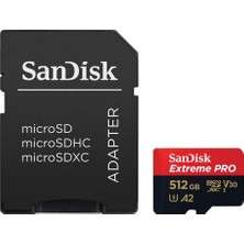 1001 SDSQXCZ-512G-GN6MA Extreme 512GB Micro Sd Kart, Siyah/kırmızı