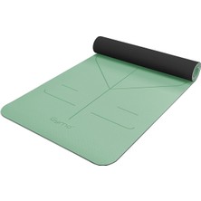 Hizalamalı 6mm Tpe Yoga Matı Pilates Minderi Açık Yeşil