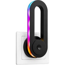 1001 Priz Tipi Akıllı Rgb Gece Lambası ile Işık Sensörü 180 Derece Hareket Alanlı