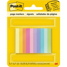 1001 Sayfa Işaretleyicileri, Çeşitli Parlak Renkler, 1/2" x 2", 50 Işaretleyici/ped, 10 Ped/paket (