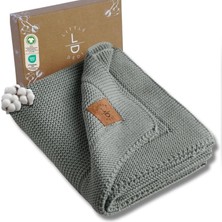 1001 ALINA%100 Organik Pamuklu Bebek Battaniyesi Kızlar/erkek Çocuklar Için 80X100 cm - Kundak ve Bebe