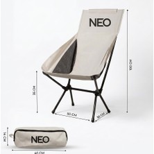 1001 Neo Trail Premium Katlanır Kamp Sandalyesi | Kolay Kurulum, 120KG Taşıma Kapasiteli, Taşıma Ça